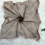 مینی اسکارف توری پلنگی نخی سایز 70 در 70 سانتیمتر - Image 2