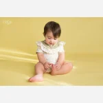 ست لباس نوزادی پنبه طرح گنجشک 2 تکه بادی و شلوار - Image 6
