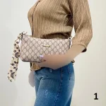 کیف دستی دوشی زنانه طرح دار کد 1419 جنس چرم مصنوعی - Image 2