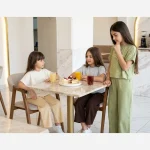 تیشرت دخترانه طرح میو میو مرواریدی جنس پنبه ترک رنگ سبز و طوسی سایز S تا 2XL - Image 5