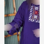 ست بلوز و شلوار نخی زنانه مدل سنتی فری سایز مناسب تا 48 - Image 8