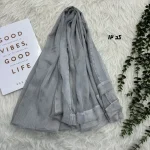 شال حریر دور نوار قواره بزرگ 85 در 210 سانتیمتر بدون لیز خوردن - Image 4