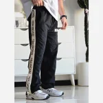 شلوار اسلش نیم بگ بغل نوار بالنسیاگا مشکی فلازت سایز XL XXL XXXL