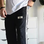 شلوار اسلش نیم بگ بغل نوار بالنسیاگا مشکی فلازت سایز XL XXL XXXL - Image 5