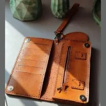 کیف پول و کیف موبایل چرم مصنوعی مدل کیهان با جای کارت، سیمکارت و مموری - Image 6