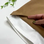 ست تیشرت شلوارک پسرانه و دخترانه بیسکوییتی سایز 50 تا 65 رنگ کرم خردلی قهوه ای - Image 7