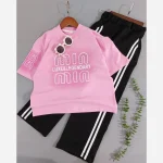 ست بلوز و شلوار راحتی دخترانه پنبهای طرح قواره لش سایز 45 تا 65 - Image 6