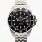 ساعت مردانه رولکس سابمارینر استیل صفحه مشکی موتور کوارتز ژاپن تقویم ذره بینی زه چرخشی مسترکوالیتی