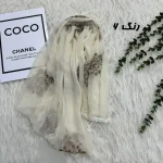 شال وارداتی مجلسی نگینی حریر دانتل - تصویر 12