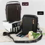 کیف مردانه چرم مصنوعی اسپرت و روزمره با بند بلند - تصویر 3