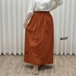 دامن زنانه لینن پاپیون دار فری سایز مناسب تا 44 - Image 5