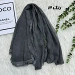 شال وارداتی مجلسی نگینی حریر دانتل - تصویر 15