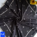 روسری نخی کشمیر قواره 140 مدل برگ دور دست دوز - Image 13