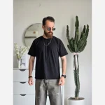 تیشرت مردانه و زنانه آستین کوتاه جنس پنبه سوپر در رنگهای سفید و مشکی سایز XL تا XXXL - Image 5