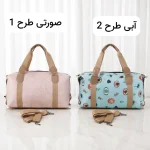 ساک مسافرتی و استخری پارچه کره ای با بند بلند و زیپ - Image 6