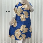 پیراهن ساحلی زنانه آستین کوتاه نخی خارجی فری سایز مناسب تا سایز 52 - Image 4