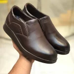 کفش چرم مردانه مدل فانتوم رویه چرم طبیعی زیره PU طبی - Image 3