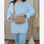 کیف پاسپورتی کنفی زیپی بند بلند روزمره مدرسه و دانشگاه - Image 8