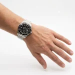 ساعت مردانه رولکس سابمارینر استیل صفحه مشکی موتور کوارتز ژاپن تقویم ذره بینی زه چرخشی مسترکوالیتی - تصویر 4