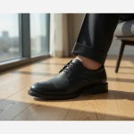 کفش اسپرت مردانه مدل بنیامین رویه چرم رنگ مشکی سایز 40 تا 44 - Image 7