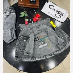 ست کت و شلوار جین بچگانه دخترانه و پسرانه شیک و اسپرت - Image 2