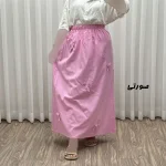 دامن زنانه لینن پاپیون دار فری سایز مناسب تا 44 - Image 8