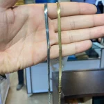 دستبند ماری استیل رنگ ثابت نقره ای و طلایی طول 21 سانتیمتر - Image 2