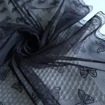 شال پاپیونی توری مجلسی زنانه دور گیپور سایز 170 در 60 رنگبندی متنوع - Image 15