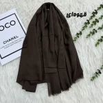 شال سوپرنخ وارداتی مشکی قواره 2000 در 98 سانتیمتر - تصویر 10