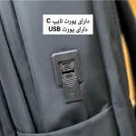 کوله پشتی لپتاپ دانشجویی و اداری قفل دار مناسب لپتاپ تا 17.5 اینچ مردانه و زنانه - Image 9