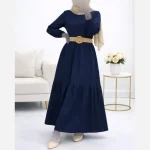 پیراهن ململ طرح آیدا یقه گره ای سایز 38 تا 48