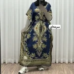 پیراهن پانچ زنانه سیلک هندی فری سایز مناسب تا 54 با قابلیت تنظیم سایز (گتدار) - تصویر 2
