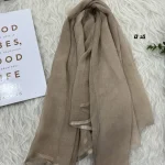 شال حریر ساده وارداتی قواره 190 در 80 سانتیمتر کد 1966 - تصویر 2