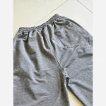 شلوار اسلش فول بگ پارچه ملانژ خنک رنگ طوسی و مشکی سایز بزرگ XXL و XXXL - Image 3