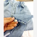ست تاپ و شورتک جین دانتل دار دخترانه خنک مناسب 1.5 تا 7 سال - تصویر 3
