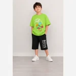 ست بلوز و شلوارک اسپرت لش پسرانه و دخترانه نخی پنبهای مناسب 9 تا 12 سال - تصویر 4
