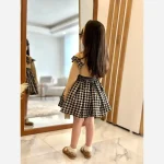 پیراهن دخترانه مجلسی ست بلوز و دامن مخمل 2 تا 13 سال - تصویر 2