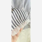 شومیز دخترانه جلو باز دکمه دار نخ ترک مناسب سن 9 تا 14 سال - تصویر 2