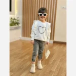 بلوز دخترانه مجلسی دورس پنبه گلدوزی سایز 2 تا 8 سال - تصویر 2