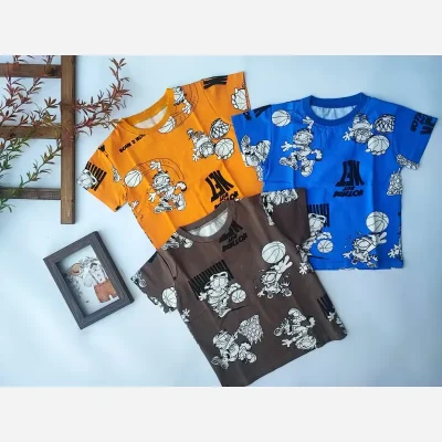 تیشرت تک بچگانه گارفیلد با جنس پنبه لاکرا در سه سایز 35 تا 45 و سه رنگ زیبا