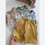 ست تیشرت و شلوارک پسرانه نخ و پنبه 1 تا 7 سال - تصویر 5