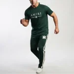 ست تیشرت و شلوار مردانه پارچه مولینه درجه یک رنگ سبز یشمی - تصویر 2
