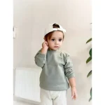 بلوز بیسکوییتی تمام نخ اسپرت زنانه پاییزه خنک - تصویر 3