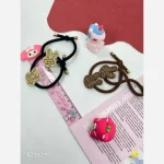 پک دو عددی کش مو دخترانه وارداتی طرحدار - تصویر 2
