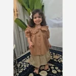 شومیز دامن لینن دخترانه دو تکه سایز 2 تا 12 سال - تصویر 14