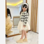 ست سه تیکه کت و تاپ و دامن مجلسی دخترانه مدل پرنسا - تصویر 3
