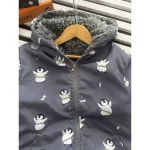 سویشرت بارونی بچه گانه خزدار ضخیم ضد آب سایز 2 تا 8 سال - تصویر 2