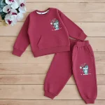 بلوز شلوار دورس بچگانه طرح خرگوش برفی سایز 35 و 40 - تصویر 5