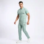 ست پولوشرت و شلوار مردانه یقه فرنچ دکمه دار سبز روشن مدل ARG2KHBGRE - تصویر 8
