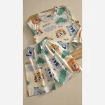 ست تاپ و شلوارک بچگانه نخ پنبه ای طرح فانتزی برند COCO - تصویر 8